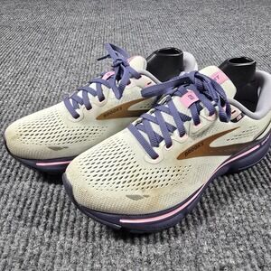 Brooks Women's Ghost‎ 15 Lace Up Running Shoes Spa Blue/Pink/Copper Sz 6.5B